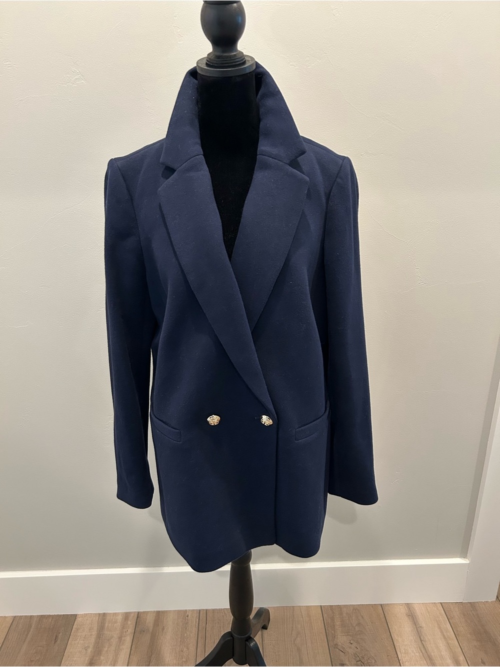Talbots Navy Ponte Double-Breasted Women's Blazer, Size 10